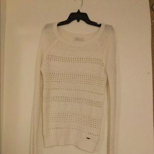 White, knit sweater